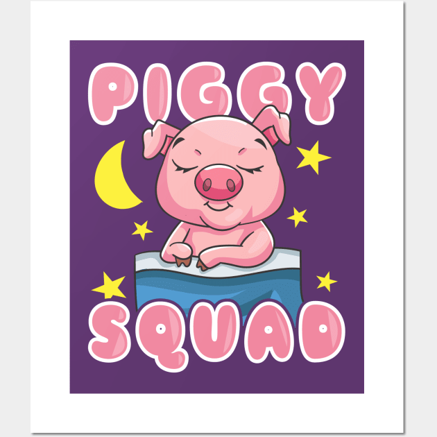 Piggy Squad Pigs Farm Animals Wall Art by E